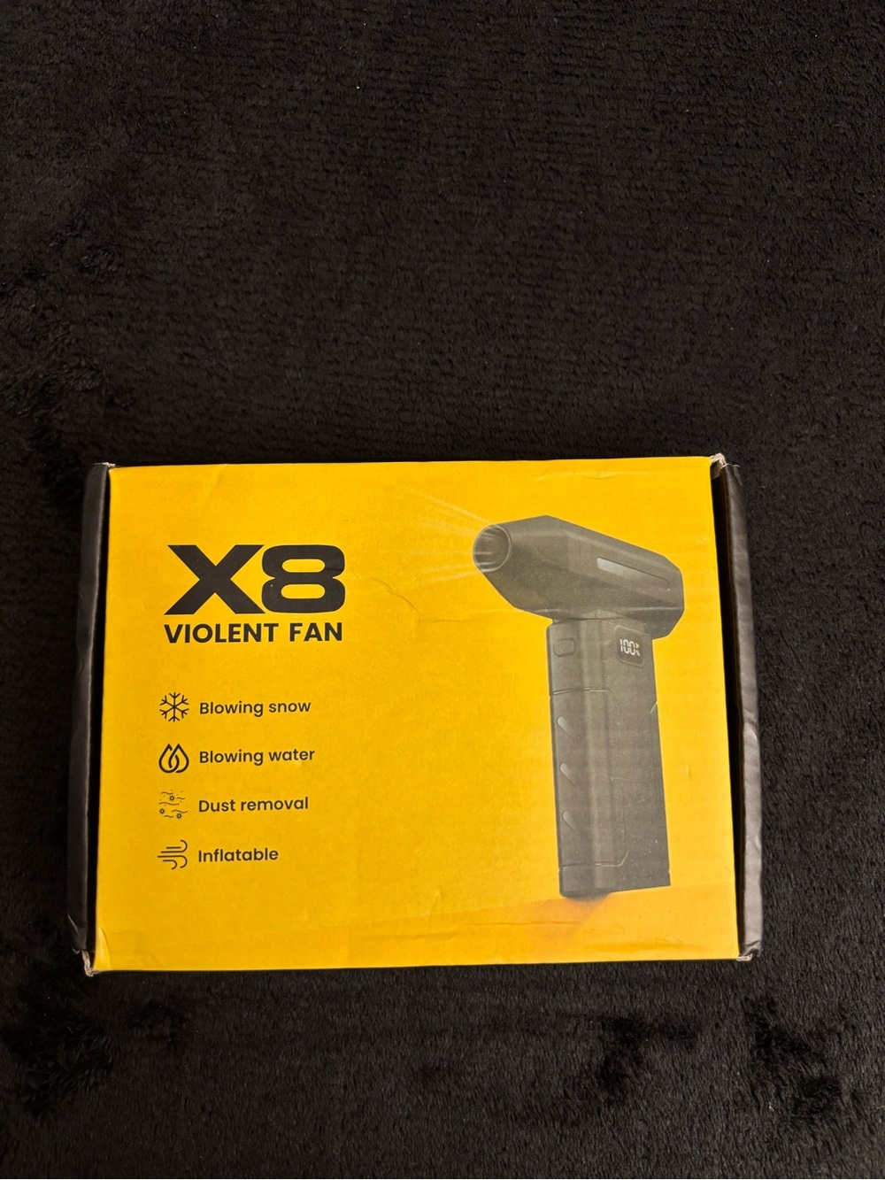X8 Violent Fan Handheld Blower - Yellow Box